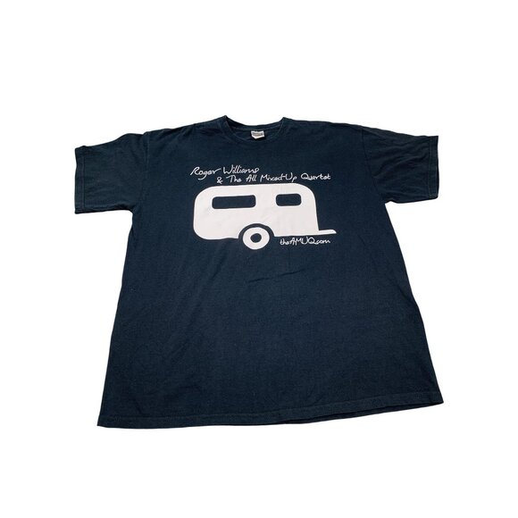 Roger Williams & The All Mixed-Up Quartet Mens XL Black Gildan Shirt Camper - Picture 1 of 8